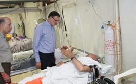  بازدید رئیس سازمان حج از بیمارستان صحرایی مرکز پزشکی حج و زیارت در منا